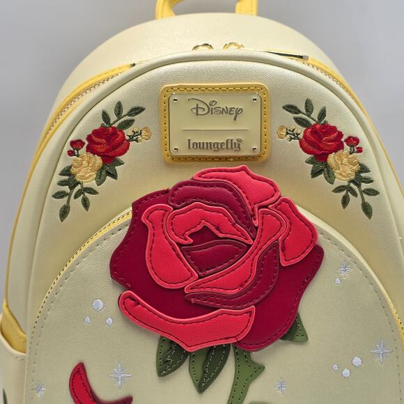 Loungefly Disney Beauty and The Beast Enchanted Rose Shimmer Mini Backpack New main image 3